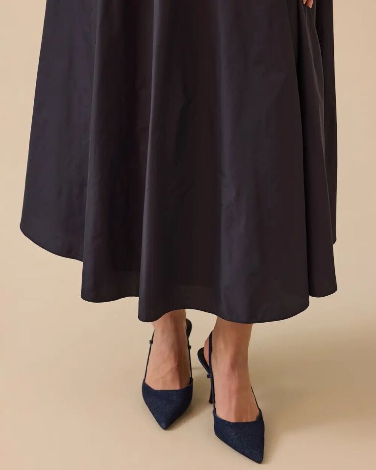 1006 YANLARI CEPLİ ÖNDEN BÜZGÜLÜ SATEN GÜNLÜK ETEK #03-25#