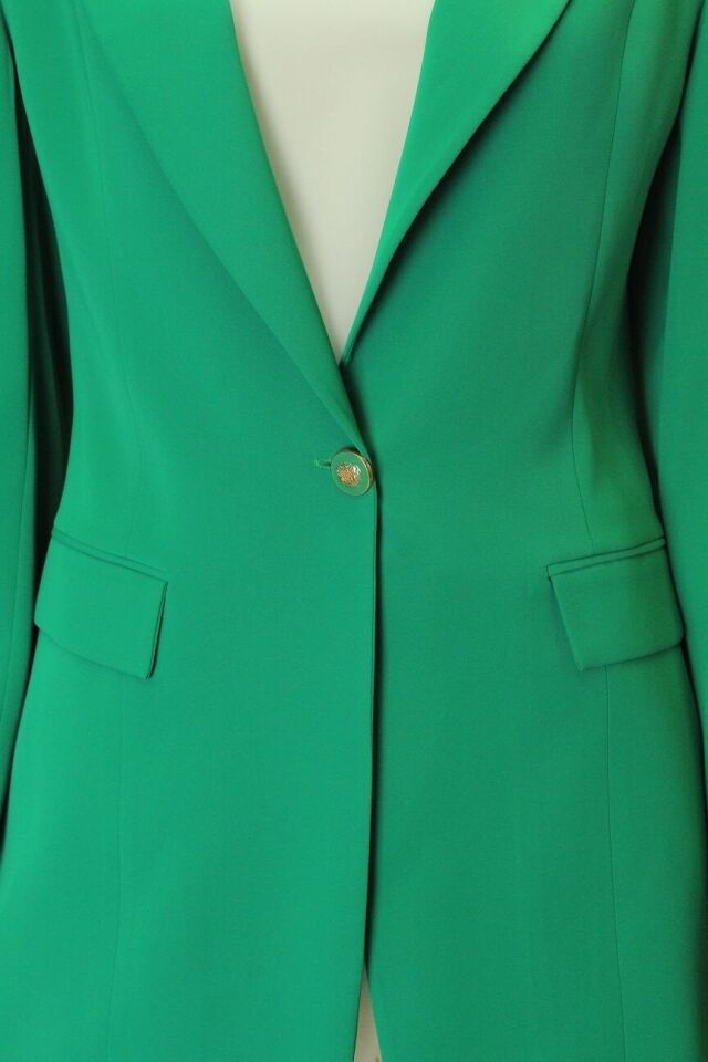 1154 TEK DÜĞMELİ KLASİK BLAZER CEKET QYS CEKET 1154 #23-06# 46 - BEYAZ