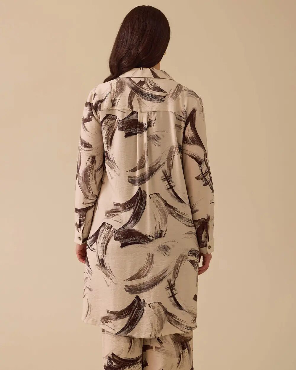 4002 İÇİ SIFIR KOL SIFIR YAKA GÖMLEĞİNİN ÖNÜ DÜĞMELİ KOLLARI MANŞETLİ DESENLİ İKİLİ TAKIM #03-25#