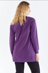 6057 KOL UCU LASTİKLİ ÖNÜ BASKI DETAYLI SIFIR YAKA SWEAT QYS  SWEAT 6057 #23-05#