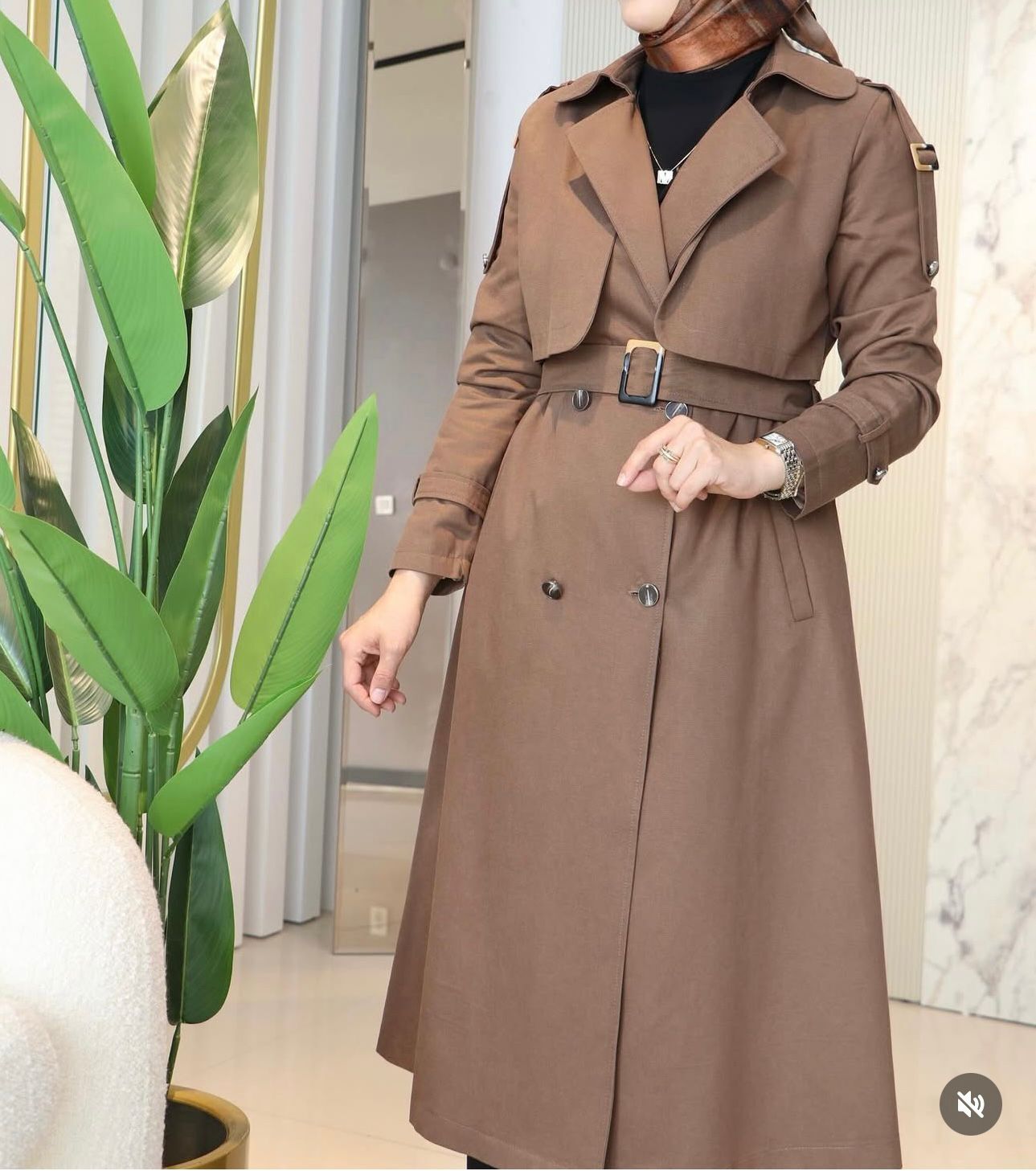 2260 OMZU APOLETLİ ÇİFT DÜĞMELİ BELİ KEMERLİ TRENÇ #10-25#