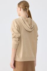 BLZ.22006.1 TAŞ İŞLEMELİ KAPŞONLU BLUZ #11-25#