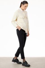 CKT.21787.1 ZİNCİR DETAYLI ŞÖNİL TRİKO CEKET #11-25#