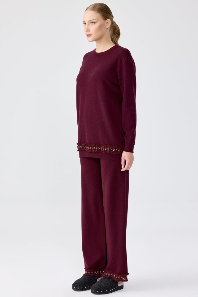 TKM.22011.1	KUŞ GÖZÜ AKSESUARLI PANTOLONLU TRİKO TAKIM #11-25#