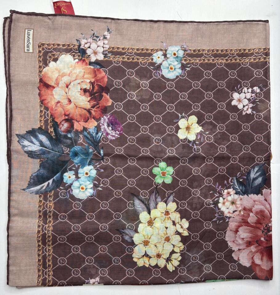01234 LUVEN SARA COOPER SOFT EŞARP #07-25# STD - Kahverengi