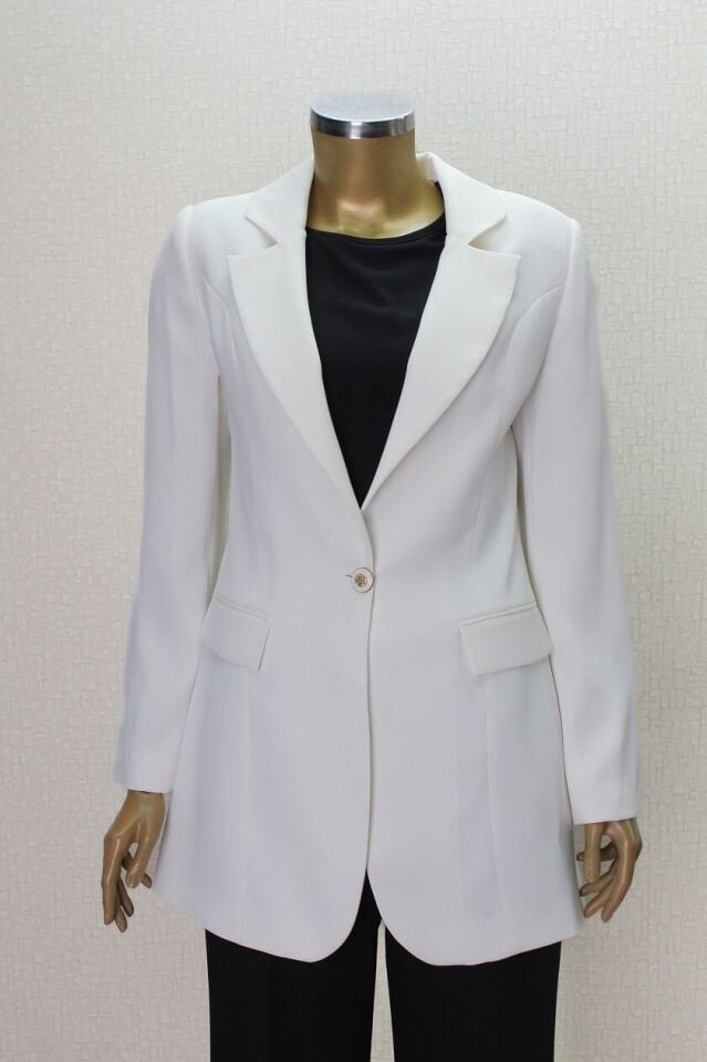 1154 TEK DÜĞMELİ KLASİK BLAZER CEKET QYS CEKET 1154 #23-06#