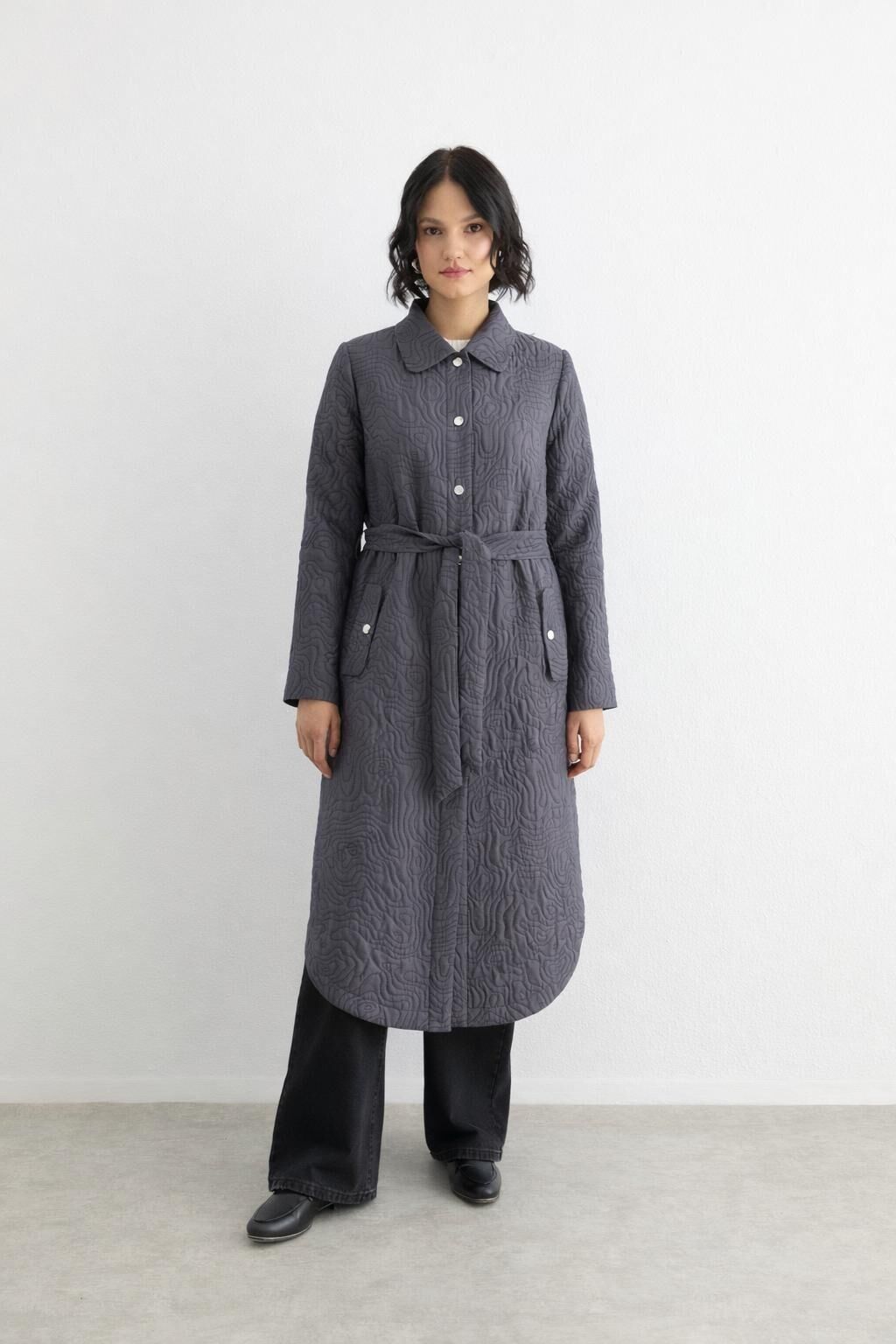 54023 ÖNDEN ÇITÇITLI CEPLİ DESENLİ GİY-ÇIK KAPİTONE KAP #12-25#