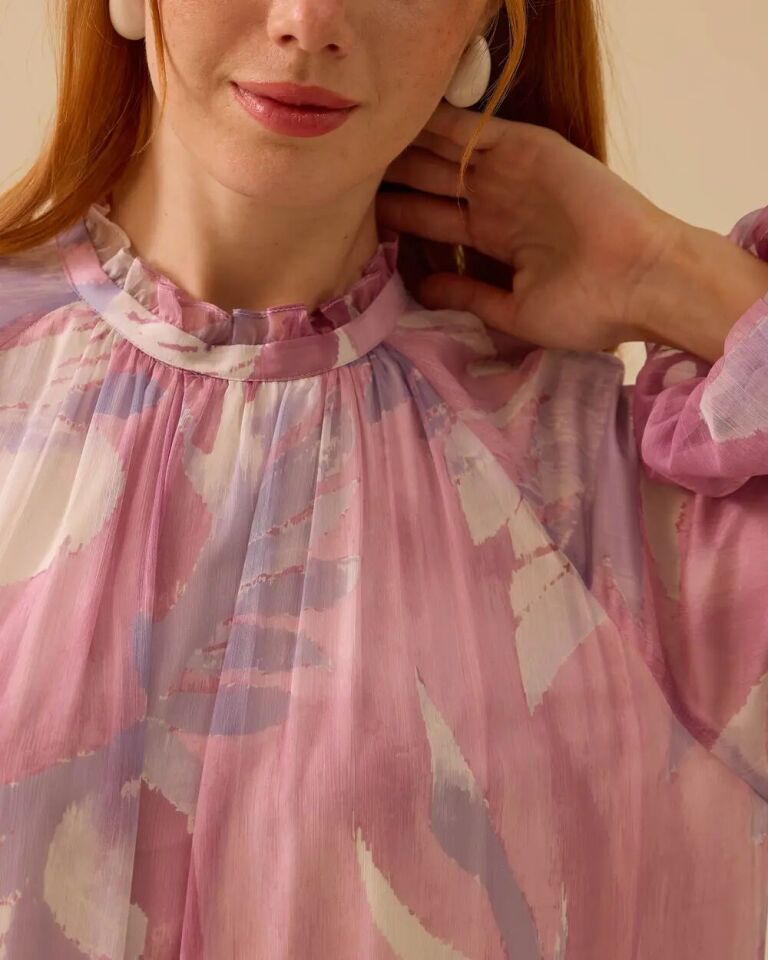 11037 SIFIR YAKA KOL UCU LASTİKLİ ARKASI FERMUARLI ALTI KAT DETAYLI  DESENLİ ELBİSE #03-25#