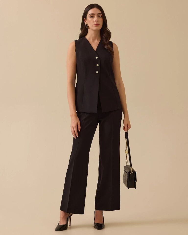 10009 KRUVAZE YAKA ÖNDEN DÜĞMELİ GÜNLÜK YELEK #03-25#