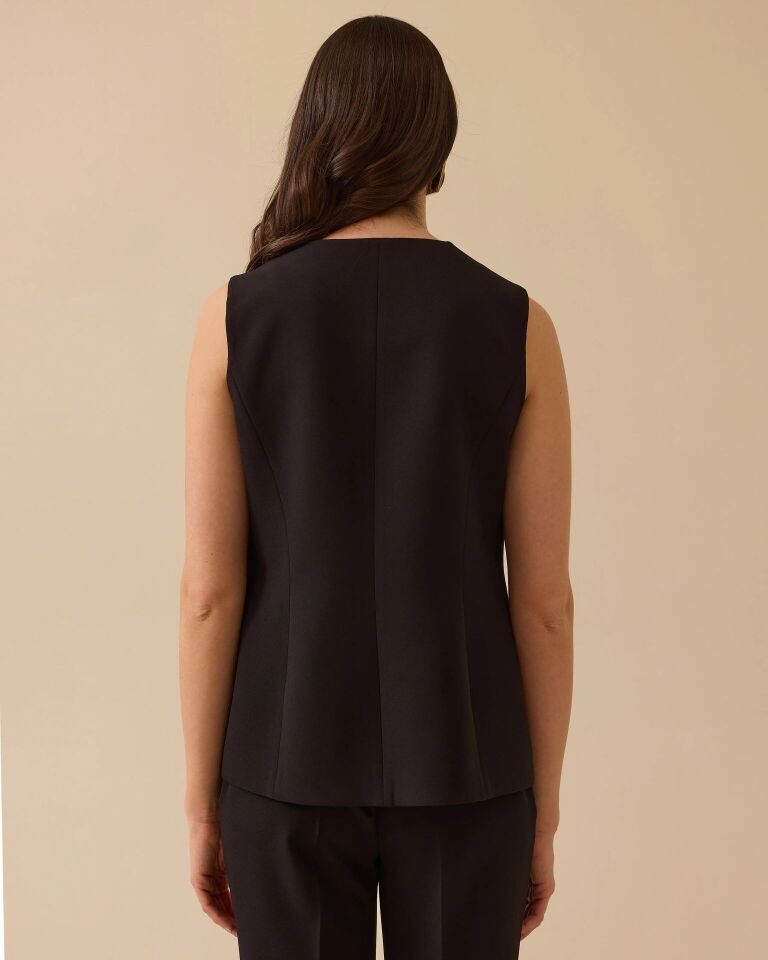 10009 KRUVAZE YAKA ÖNDEN DÜĞMELİ GÜNLÜK YELEK #03-25#