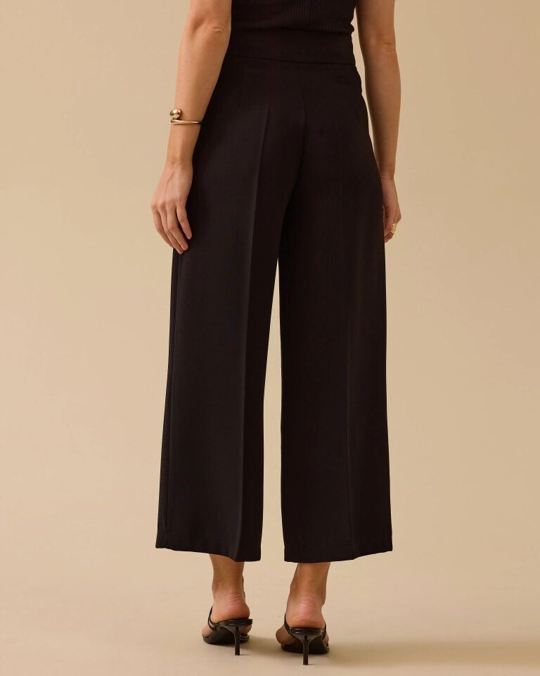 1035 YANDAN FERMUARLI BOL PAÇA KUMAŞ PANTOLON #03-25#