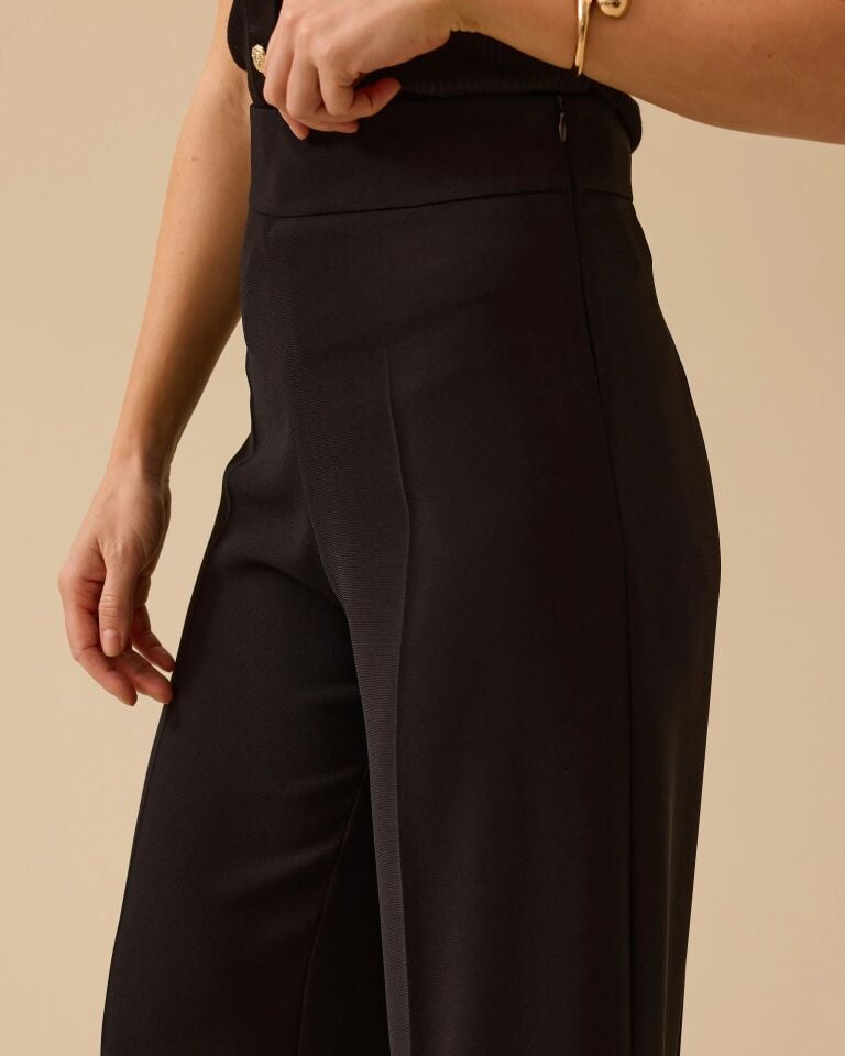 1035 YANDAN FERMUARLI BOL PAÇA KUMAŞ PANTOLON #03-25#