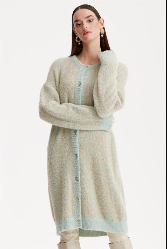 21283 ZEBRA DESENLİ TRİKO HIRKA