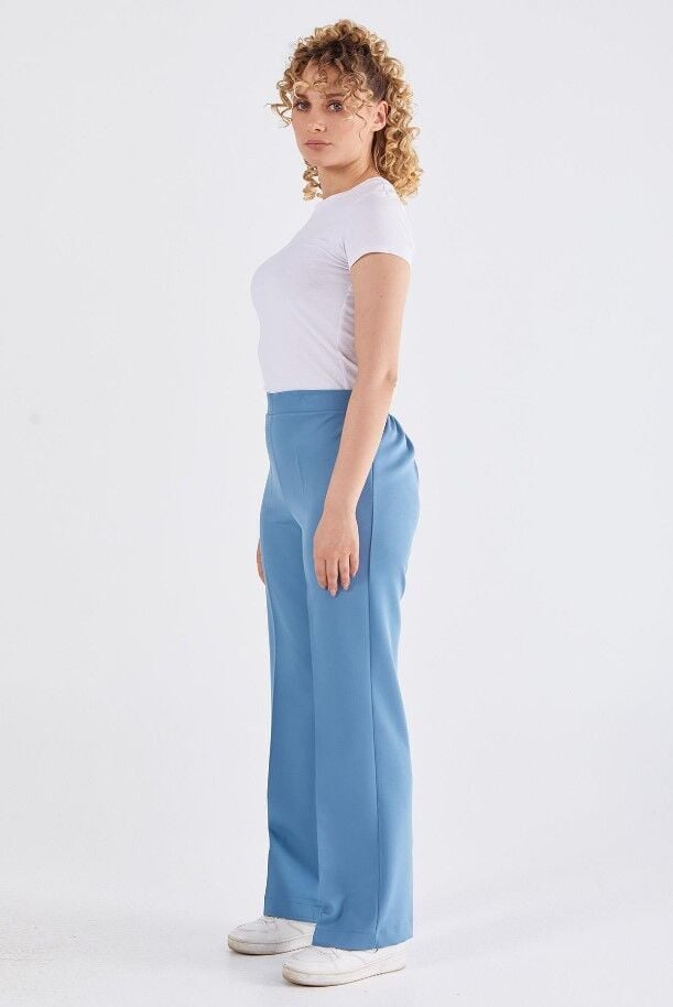 59060 BELİ  LASTİKLİ BOL PAÇA PANTOLON QYS PANTOLON 59060 #23-06#