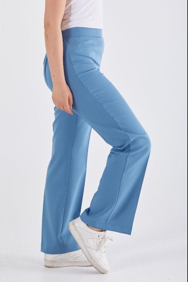 59060 BELİ  LASTİKLİ BOL PAÇA PANTOLON QYS PANTOLON 59060 #23-06#