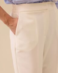 10010 BELİ YARIM LASTİKLİ YANLARI CEPLİ GÜNLÜK PANTOLON #03-25#