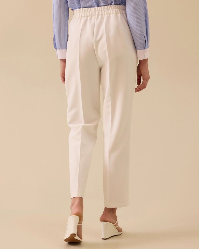 10010 BELİ YARIM LASTİKLİ YANLARI CEPLİ GÜNLÜK PANTOLON #03-25#