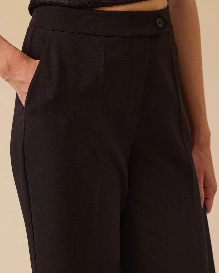 10008 ÖNDEN ÇİFT DÜĞMELİ YANLARI CEPLİ BOL PAÇA PANTOLON #03-25#