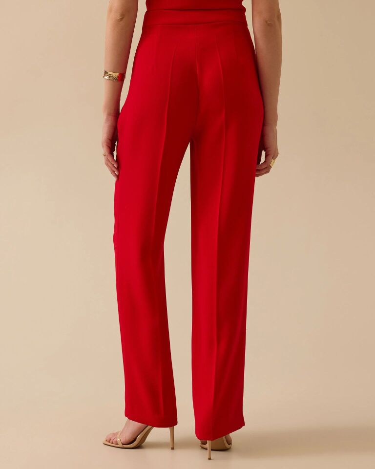 10002 YANLARI CEPLİ FERMUARLI KLASİK DAR PANTOLON #03-25#