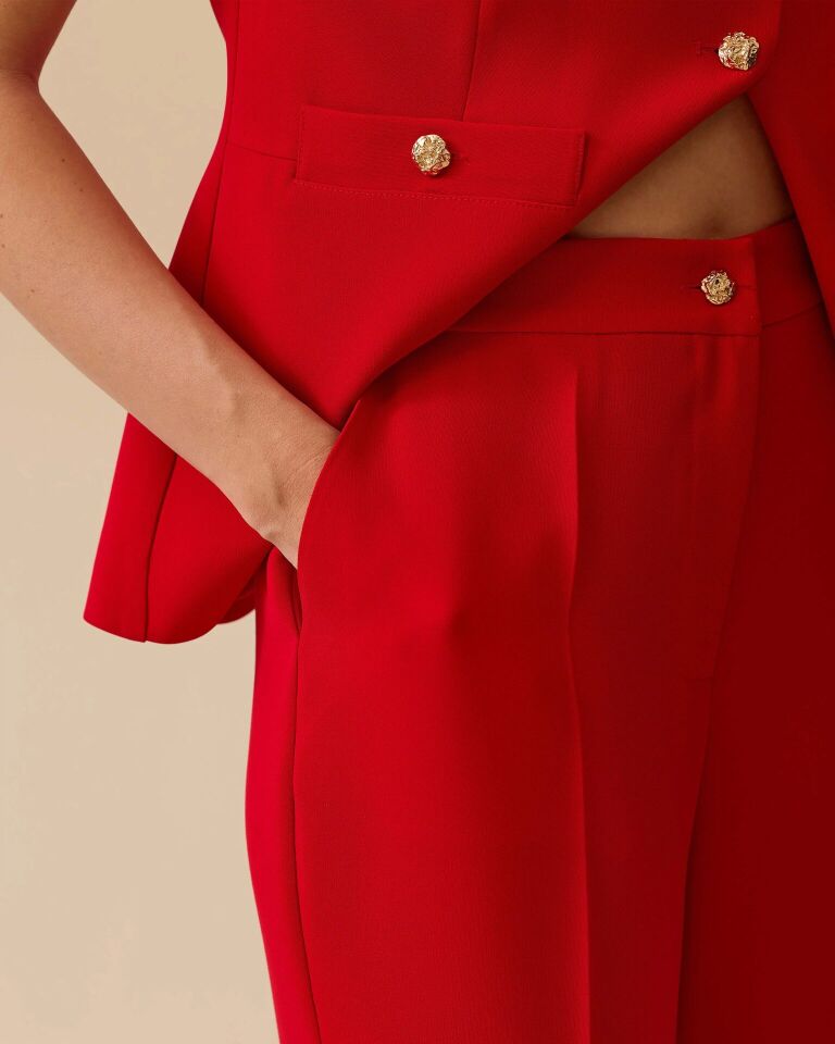 10002 YANLARI CEPLİ FERMUARLI KLASİK DAR PANTOLON #03-25#