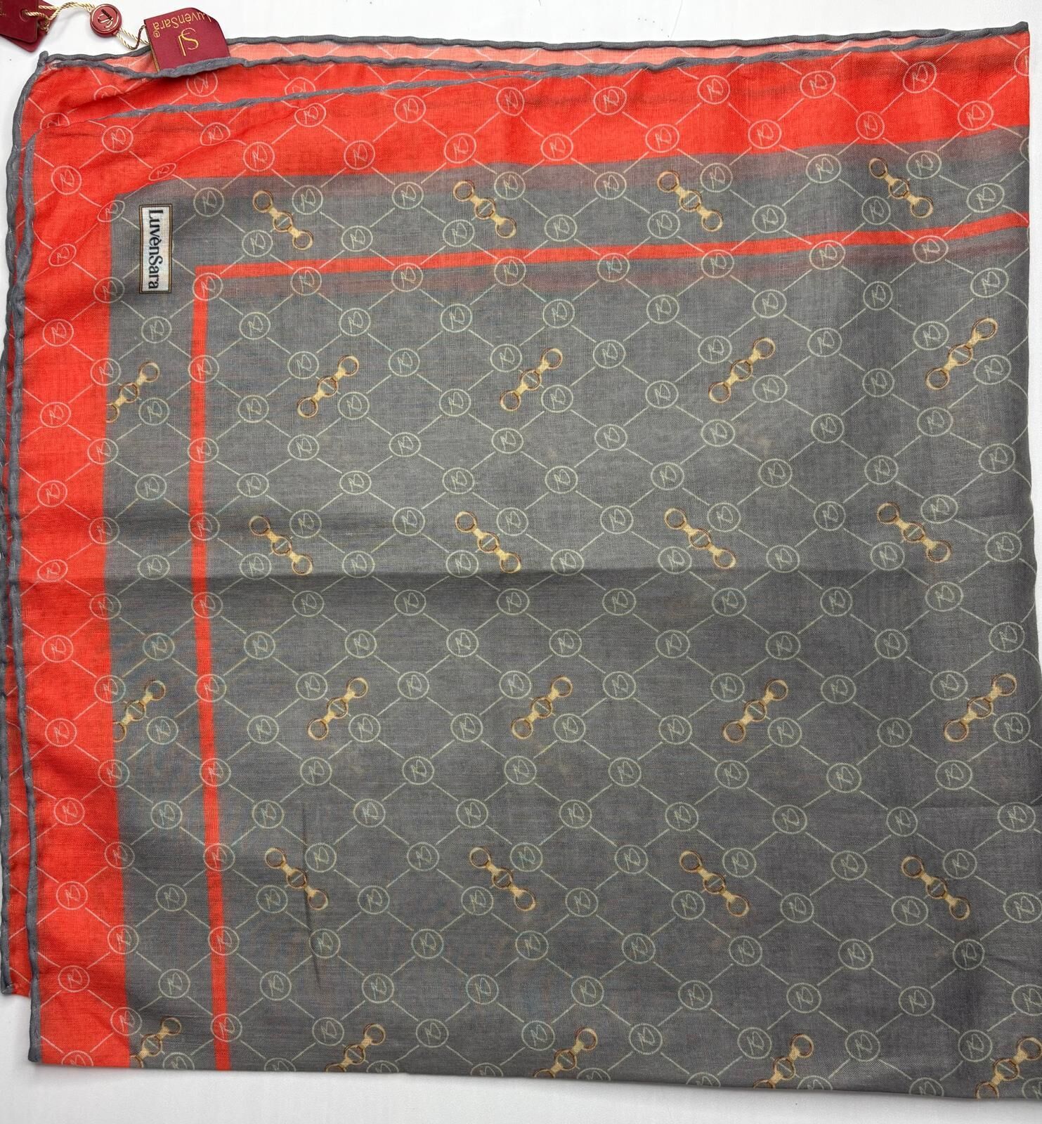 01233 LUVEN SARA COOPER SOFT EŞARP #07-25# STD - koyu gri / koyu gri