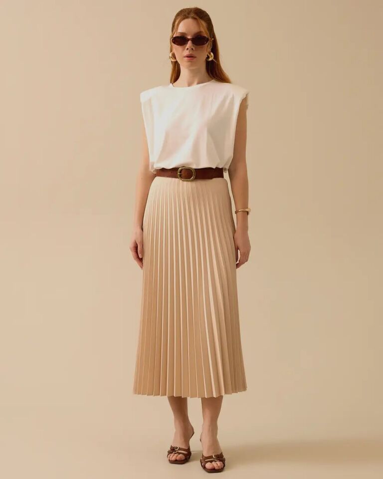 11011 BELİ LASTİKLİ PİLİSELİ ETEK #03-25#