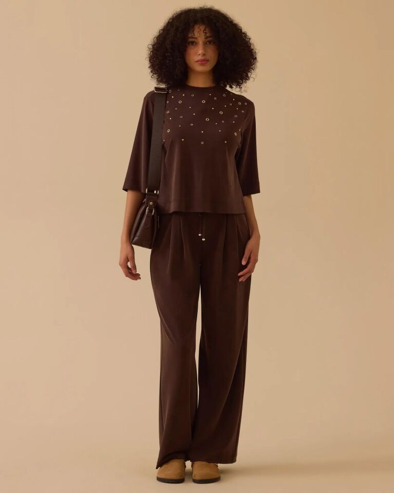 10008 BAĞCIKLI PİLE DETAYLI EŞOFMAN ALTI..#26#