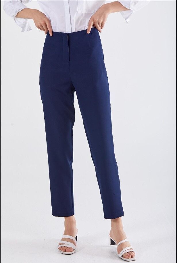 59058 ÖNDEN FERMUARLI KLASİK DAR PAÇA PANTOLON QYS 59058 PANTOLON #23-063