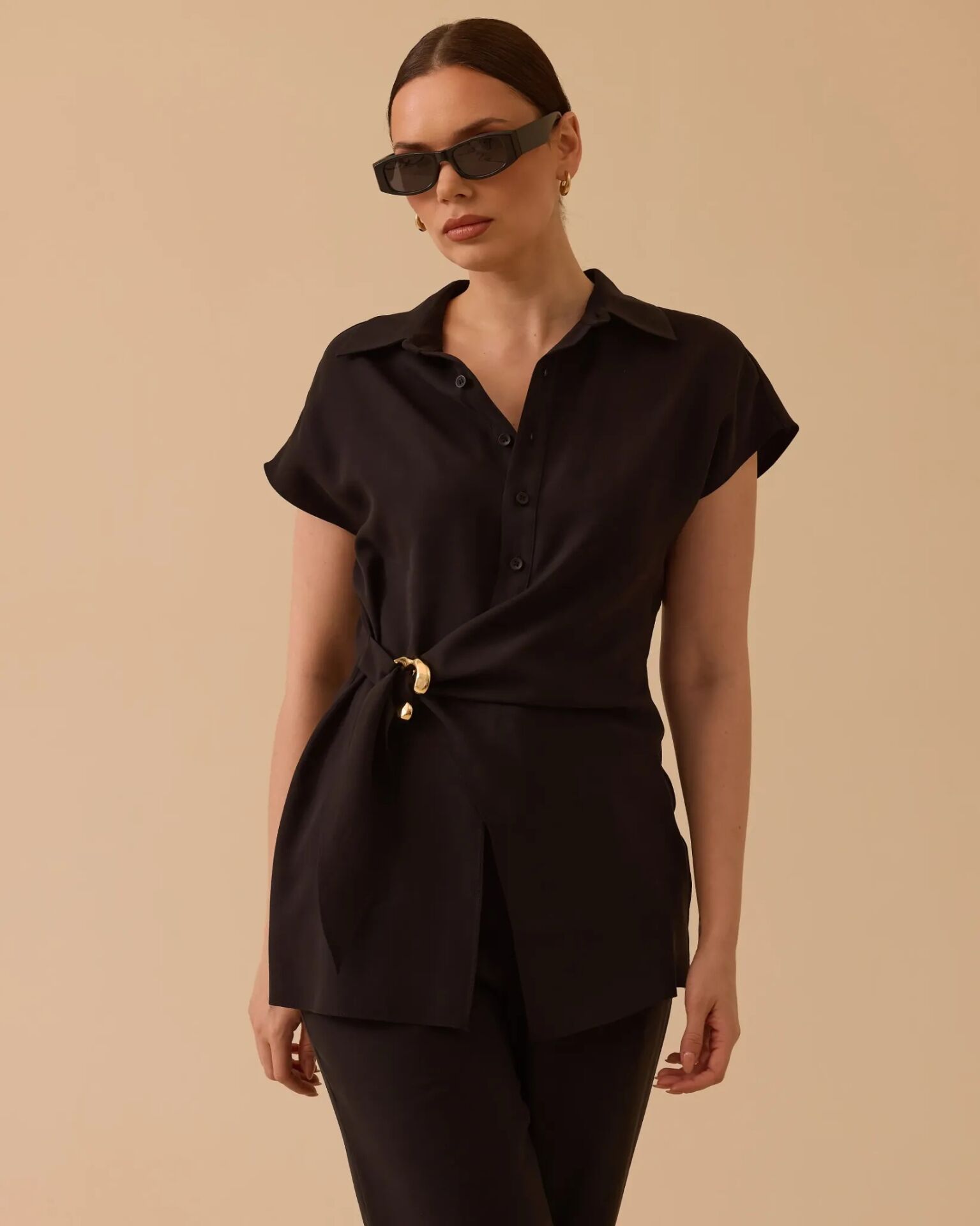 10014 BAĞLAMA DETAYLI TOKALI GOMLEK #26#