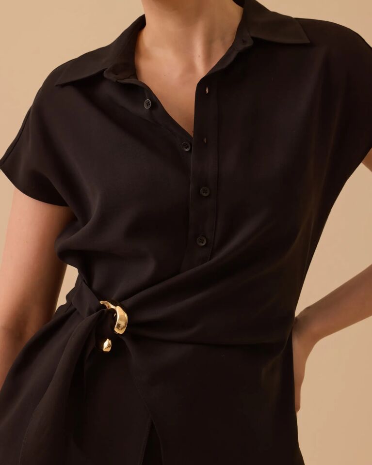 10014 BAĞLAMA DETAYLI TOKALI GOMLEK #26#