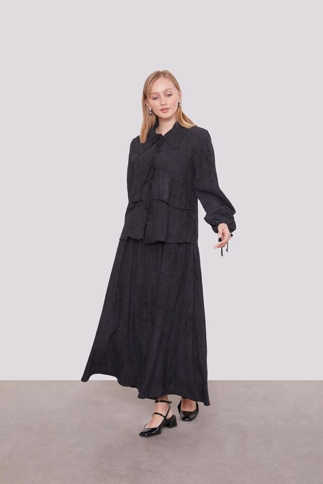 131020 ETEKLİ TAKIM ÖNÜ BAĞLAMALI VE ÇITÇITLI KOL UCU BAĞLAMALI SPOR ŞIK ETEKLİ TAKIM #04-25#