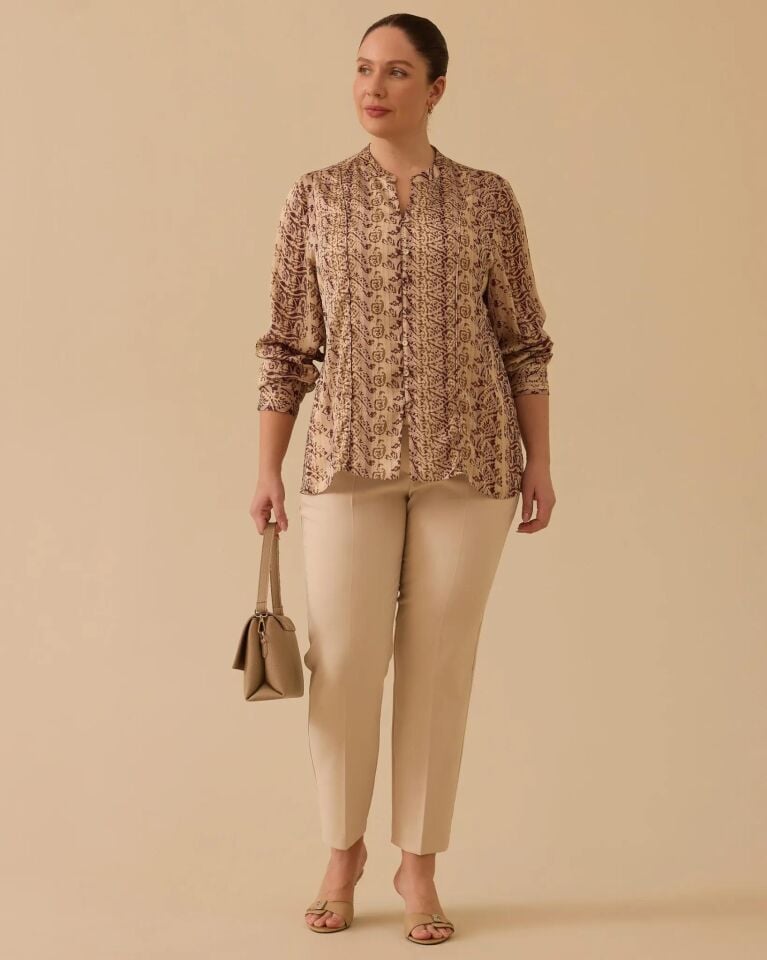 4006 BÜYÜK BEDEN DESENLİ GÖMLEK #26#