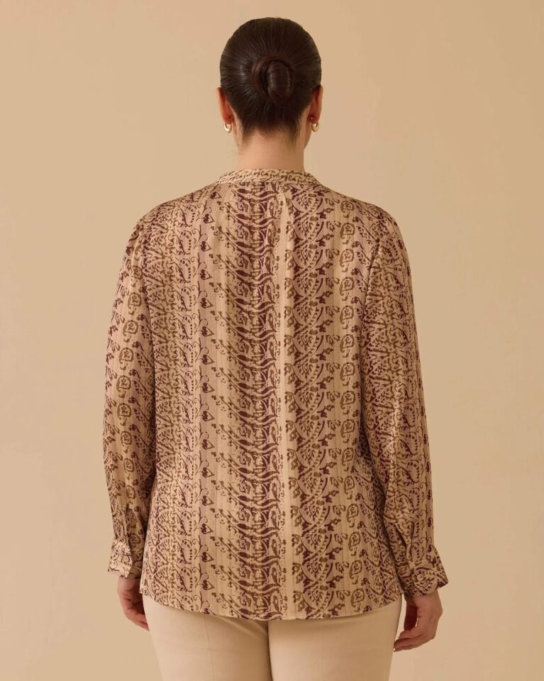 4006 BÜYÜK BEDEN DESENLİ GÖMLEK #26#