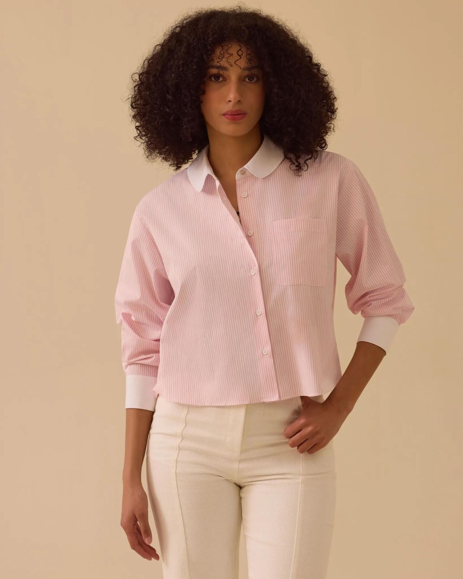 10010 ÇİZGİLİ BEL BOY GÖMLEK #26#