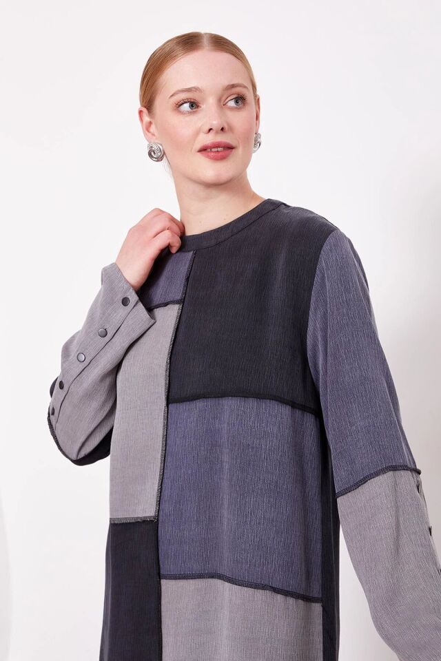 100740 SIFIR YAKA ÖNÜ PARÇA DETAYLI KOLU DÜĞME DETAYLI PANTOLON BELİ LASTİKLİBOL PAÇA PANTOLON 2'Lİ SPOR TAKIM