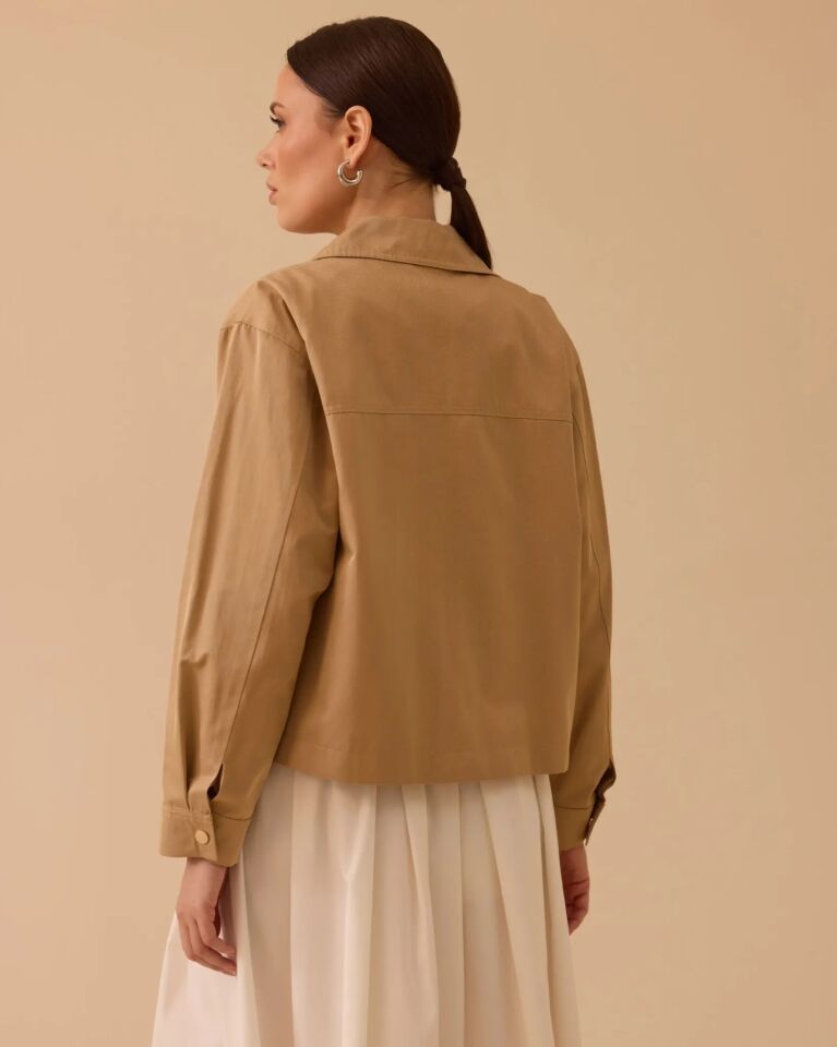 10003 GÖMLEK YAKA FERMUARLI CEKET #26#