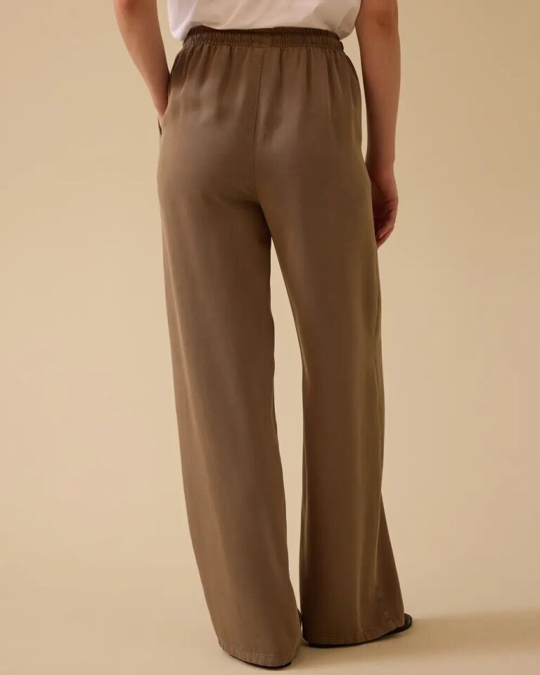 10038 BELİ BAĞCIKLI CEPLİ KETEN GÜNLÜK PANTOLON 10002511010038 #06-25#