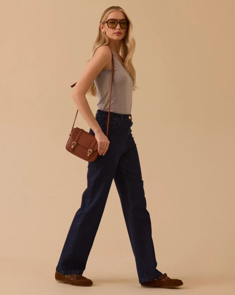 10004 YÜKSEK BEL DÜZ KESİM JEAN PANTALON #26#