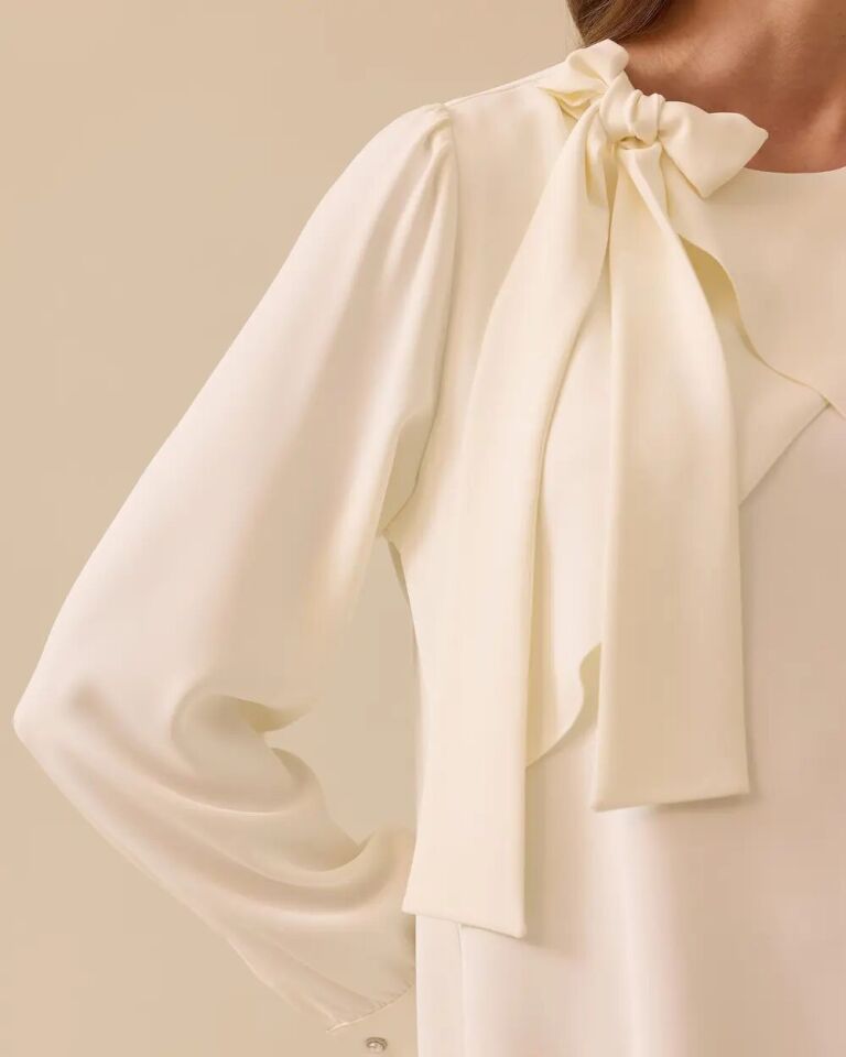 1036 YAKASI FİYONKLU GÖĞSÜ KATKAT DETAYLI SIRTI FERMUARLI ŞIK GÖMLEK 10002511211036 #06-25#