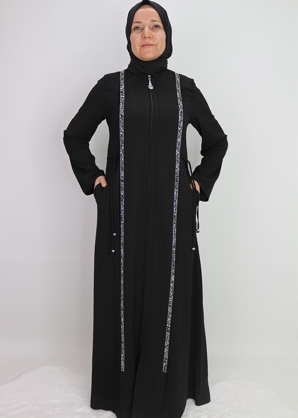 520008 FERACE FERMUARLI ÖNÜ İŞLEMELİ KLASİK FERACE QYS FERACE #24-07# 42 - SİYAH