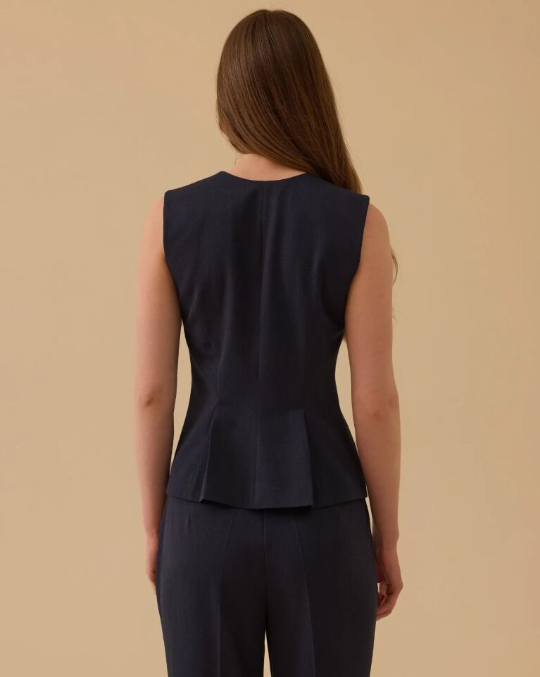 10001 PİLE DETAYLI DÜĞMELİ YELEK #26#