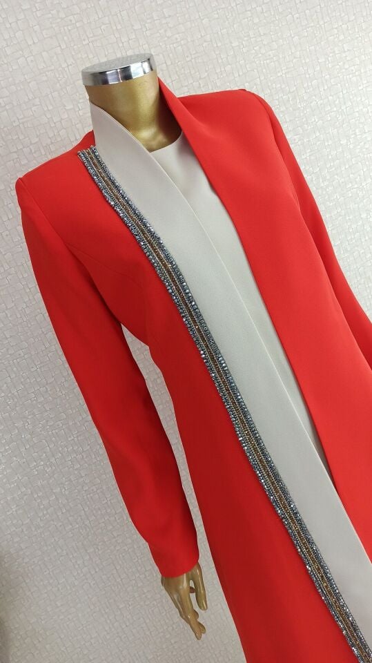 3104 ÖNÜ ŞERİT TAŞ DETAYLI ASİMETRİK KESİM BELİ BAĞLAMLAI PANTOLON BELİ YARIM LASTİKLİ 3 LÜ TAKIM QYS TAKIM 3104 #2032-083