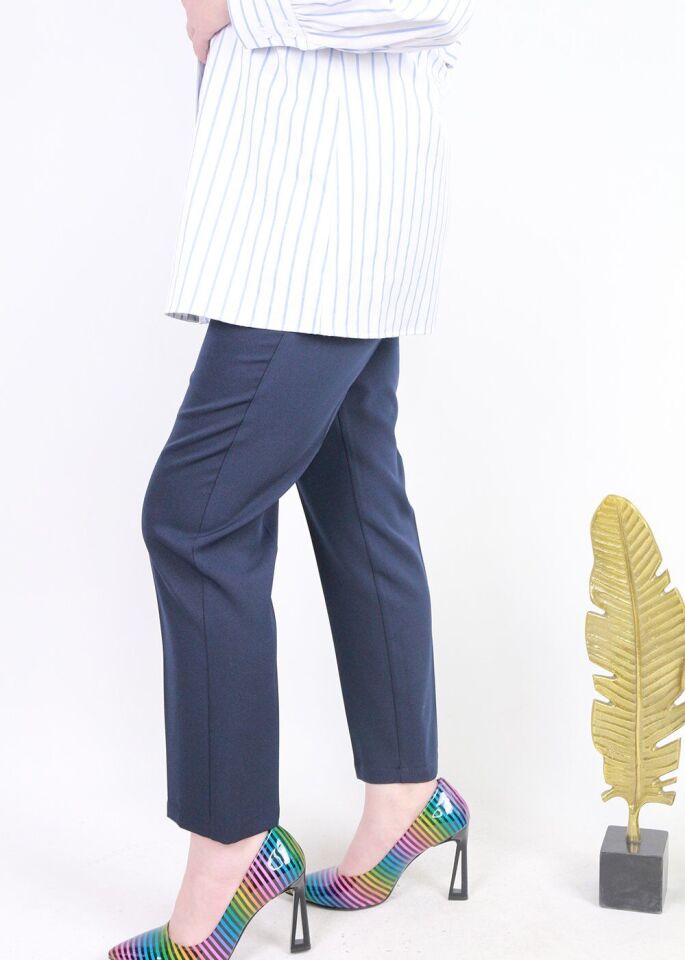 59059 ÖNDEN 2 DÜĞMELİ CEPLİ KALSİK DAR PAÇA PANTOLON QYS PANTOLON 59059 #23-063 44 - LACİVERT