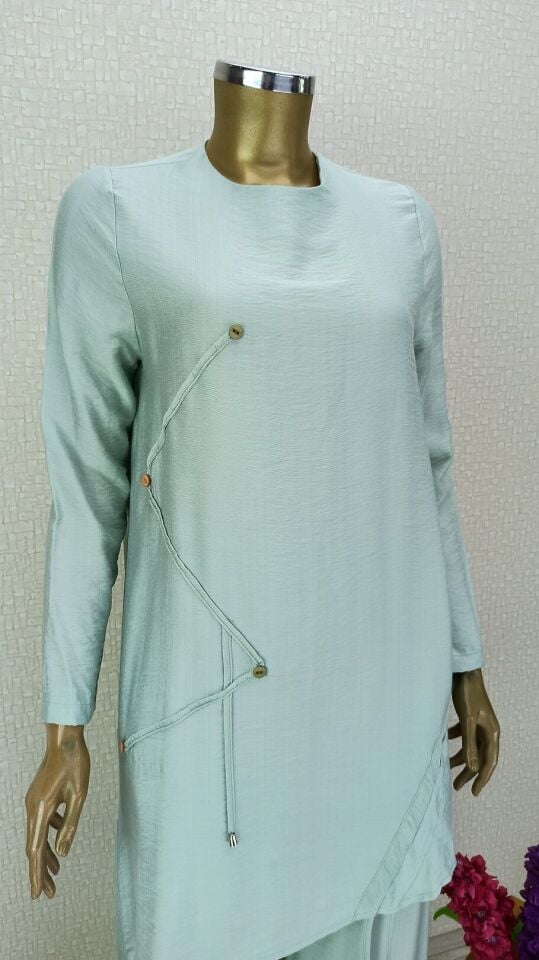 11101 BELİ BAĞLAMALI LASTİKLLİ BOL PAÇA KETEN PANTOLON QYS PANTOLON 1101 #23-093