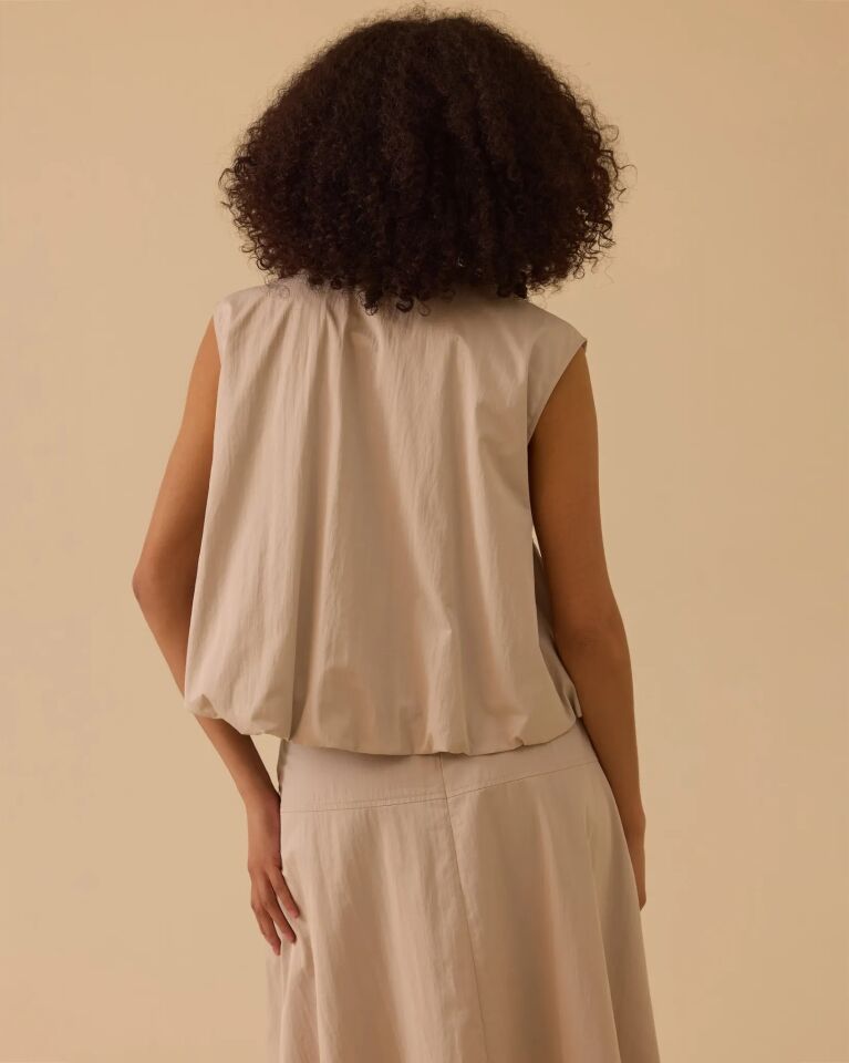 10004 ÖNDEN FERMUARLI PRAŞÜT KUMAŞ YELEK #26#