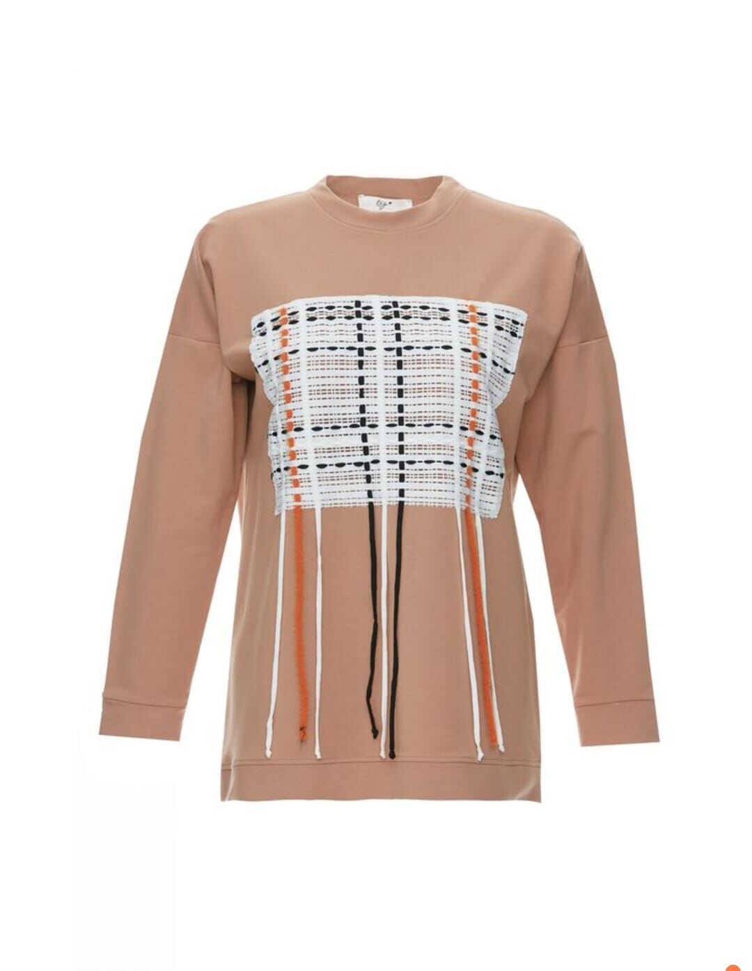 APLİKE VE BİYE DETAYLI SWEAT TUNİK QKS 1327,01 #22-09€