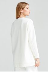 APLİKE VE BİYE DETAYLI SWEAT TUNİK QKS 1327,01 #22-09€