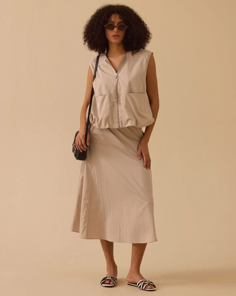 10003 CEP DETAYLI FERMUARLI PRAŞÜT KUMAŞ ETEK #26#