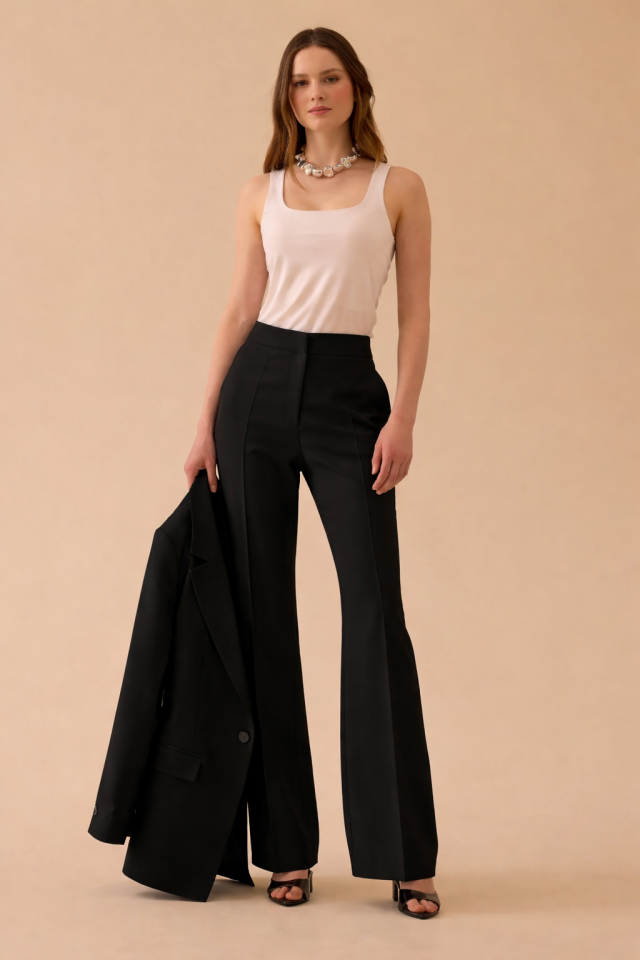 10013   İSPANYOL PAÇA  KREP  KUMAŞ PANTALON #26#