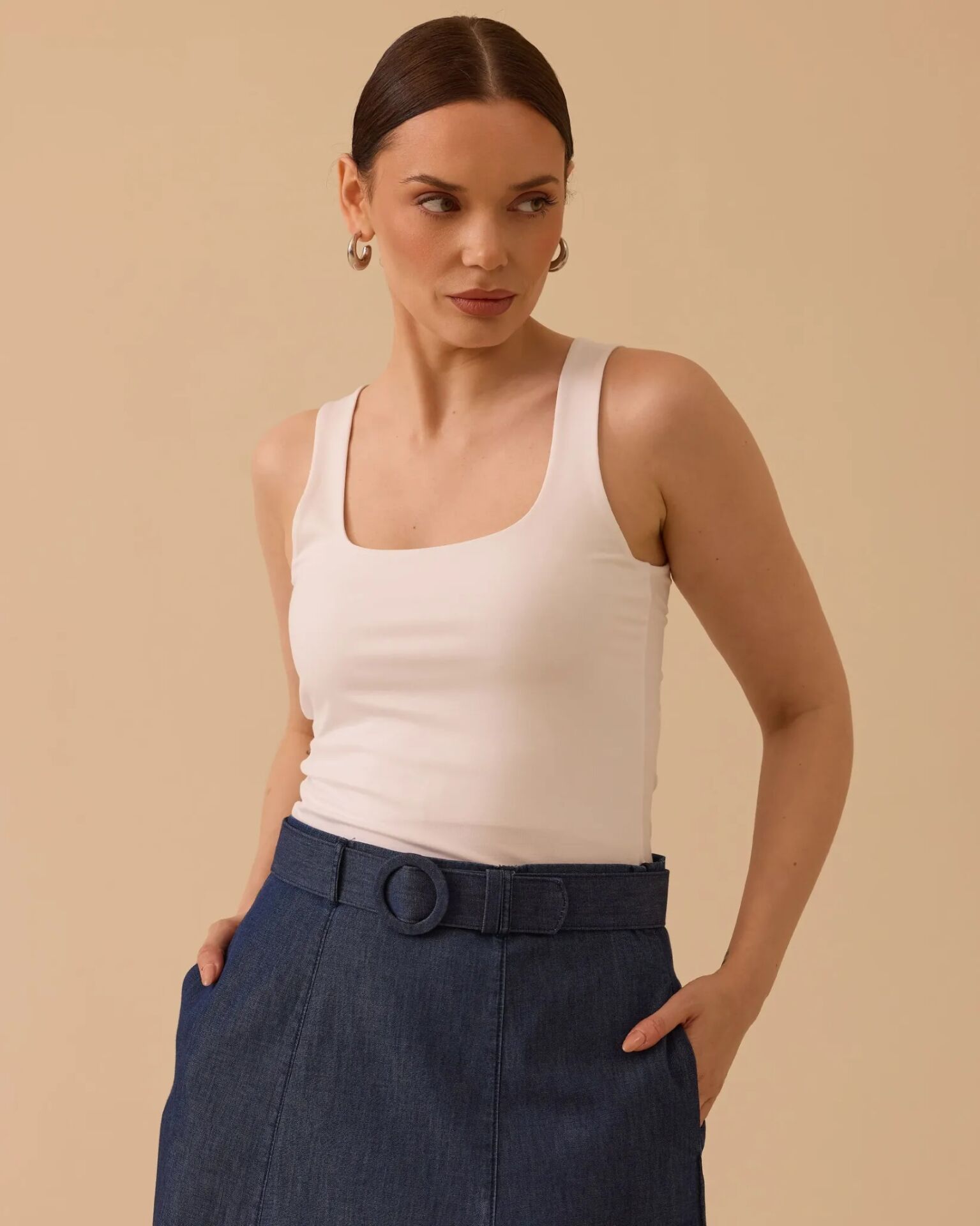 10010 KOLSUZ BASIC ATLET#26# L - BEYAZ